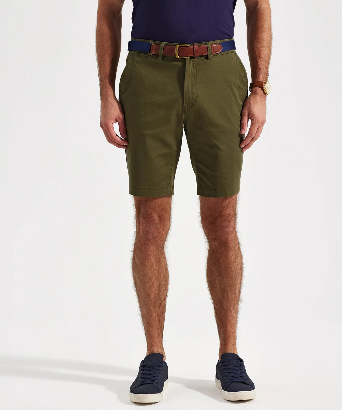 Mens lightweight chino shorts | Black