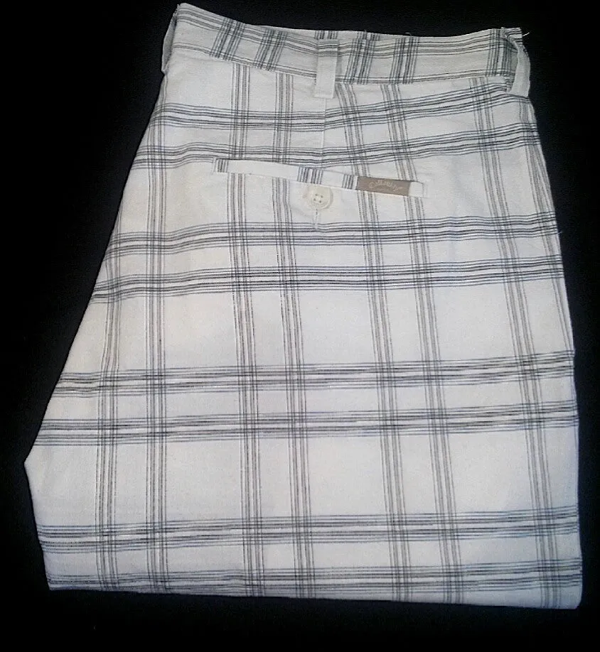 New- Callaway Sport 100% Cotton Plaid Trousers- size 38x32