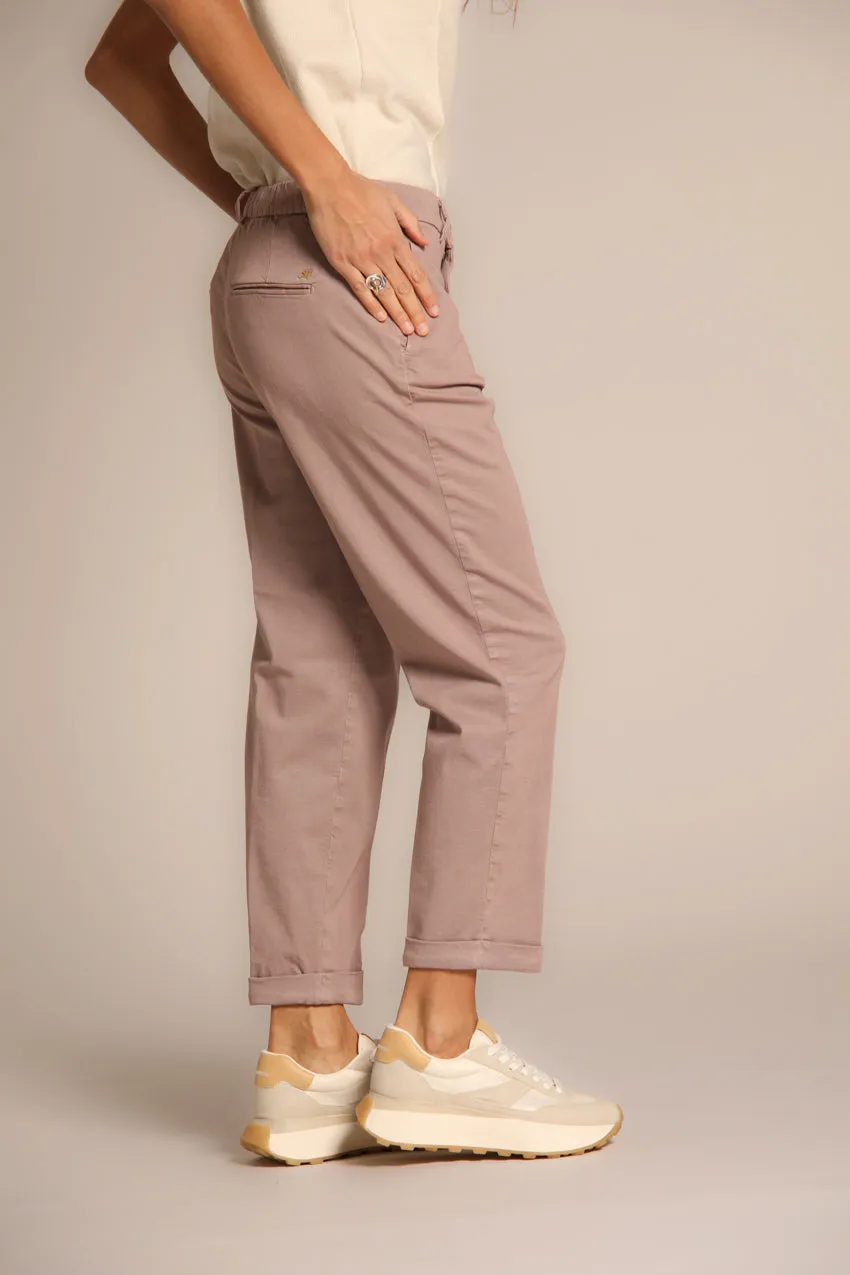 New York Cozy pantalone chino donna in gabardina relaxed fit