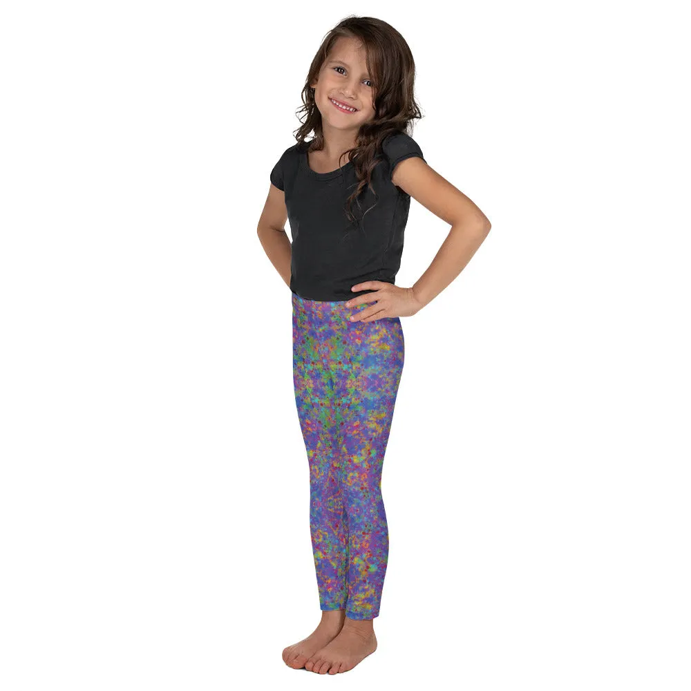 Paint Splatter Rainbow Kid's Leggings, Toddler, Girls and Boys Matching Family Outfits