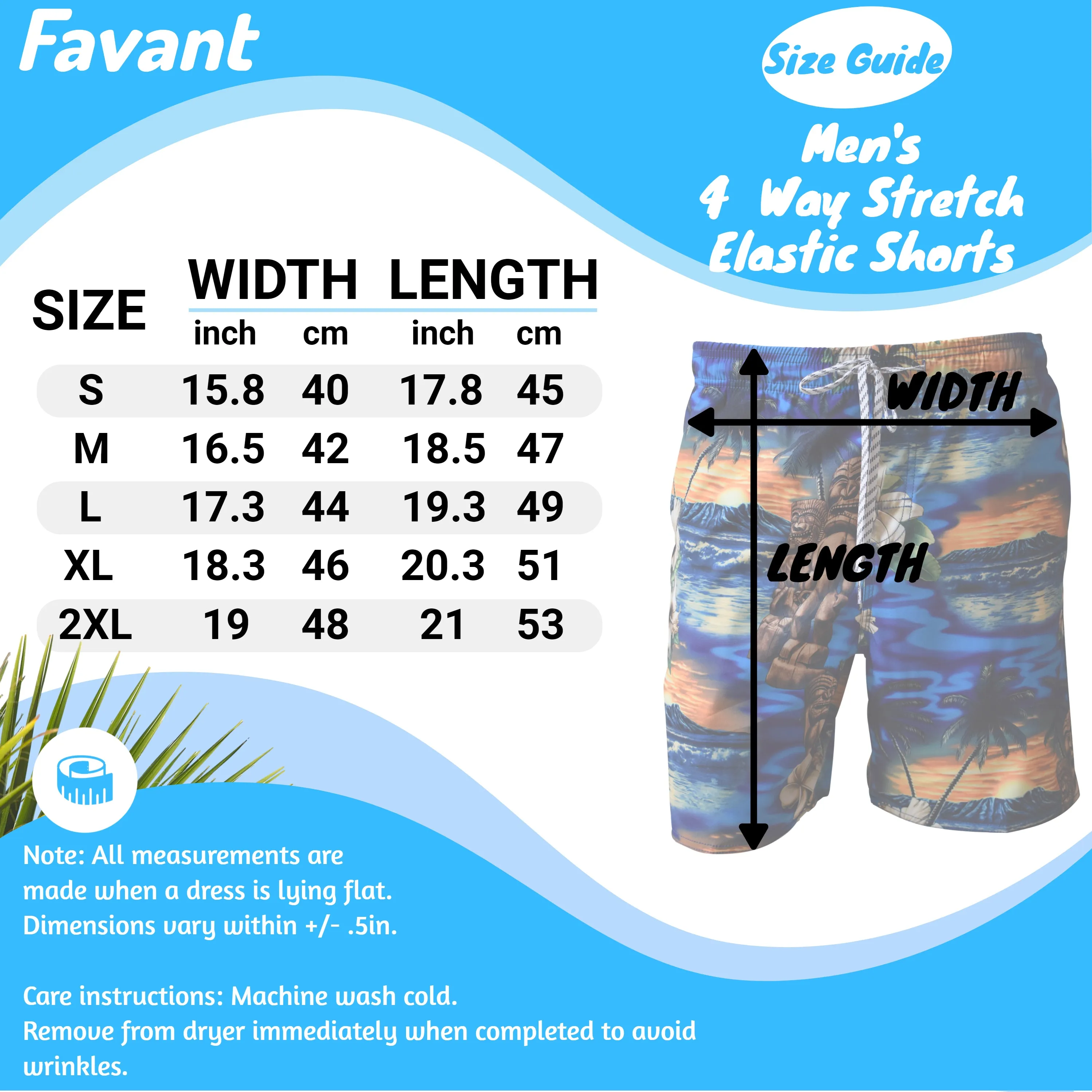 Palm Tree Motif Men's Elastic Shorts with Pockets, Quick Dry Board Shorts, Beach Shorts, Swim Trunks, Sportwear