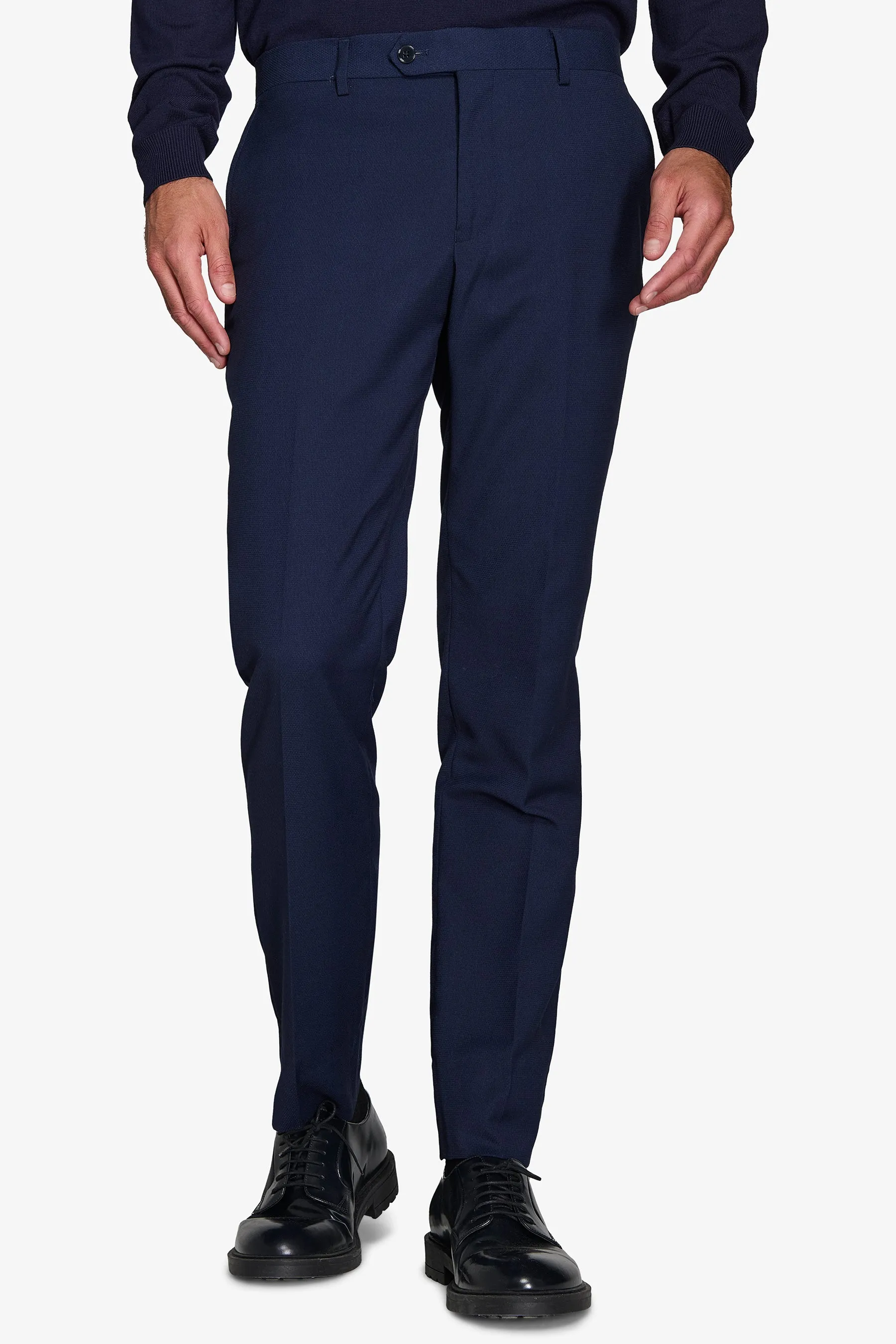 Pantalone da abito armaturato blu slim