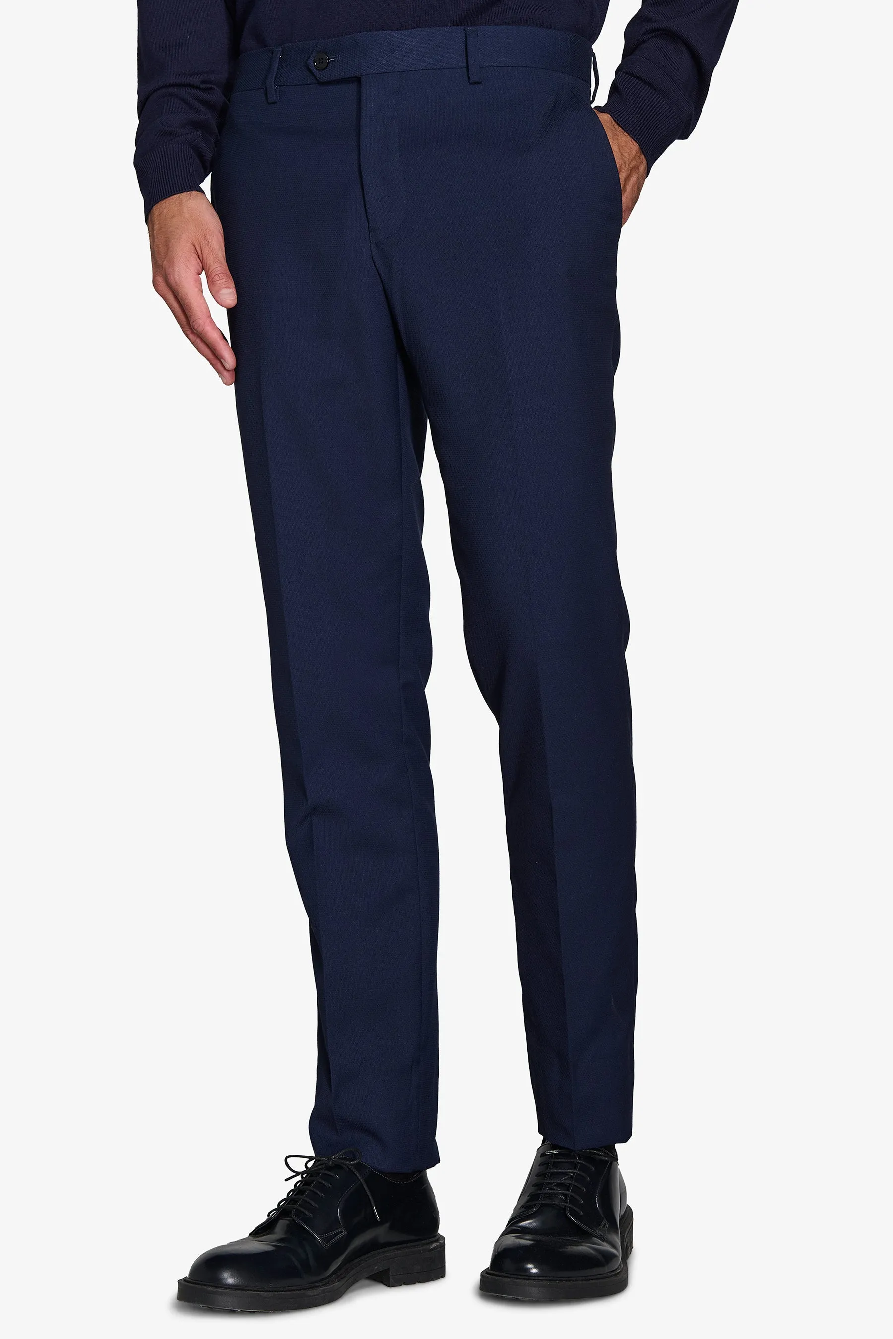 Pantalone da abito armaturato blu slim