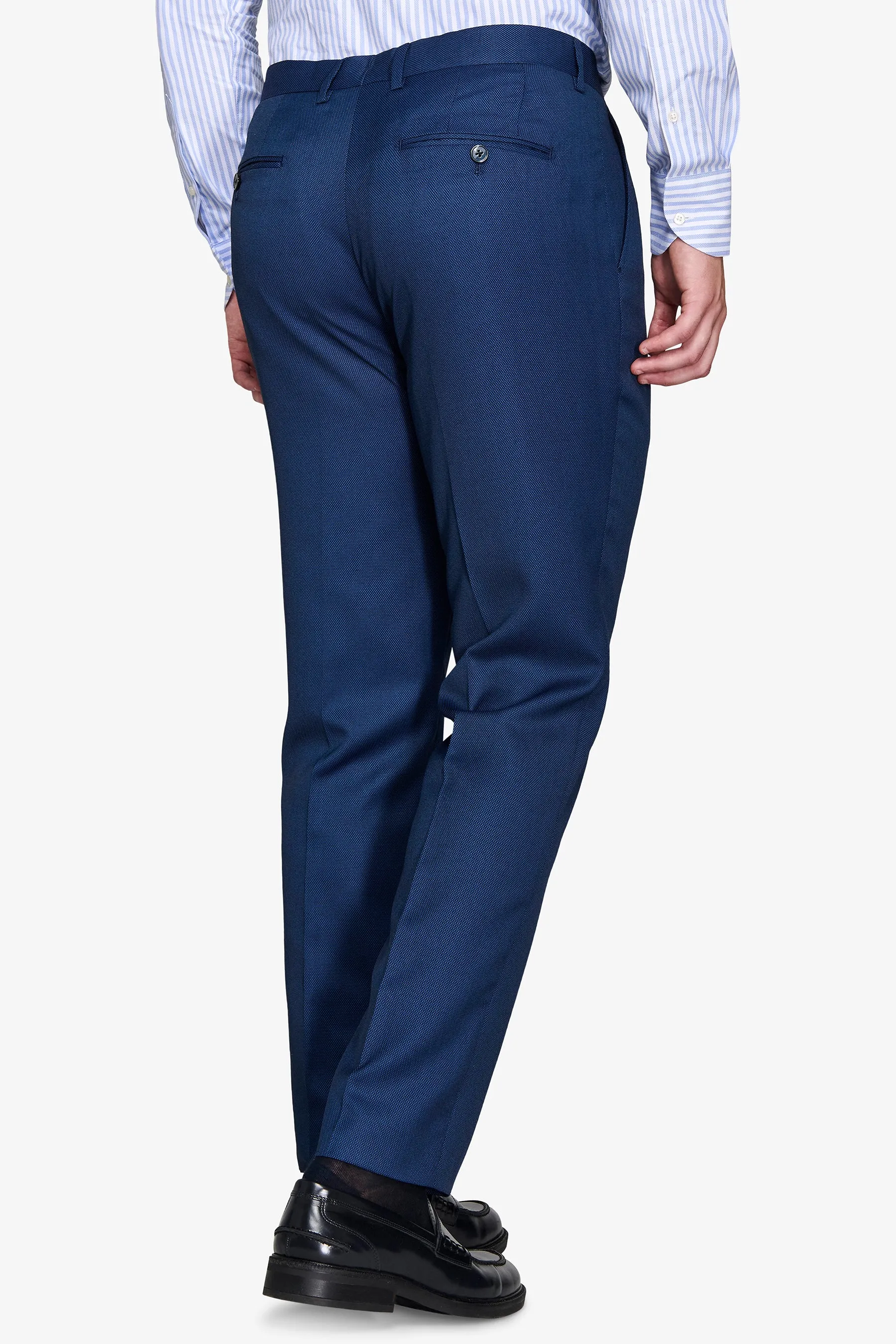 Pantalone da abito occhio di pernice royal