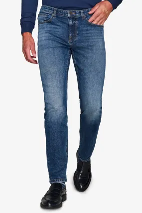 Pantalone denim blu medio