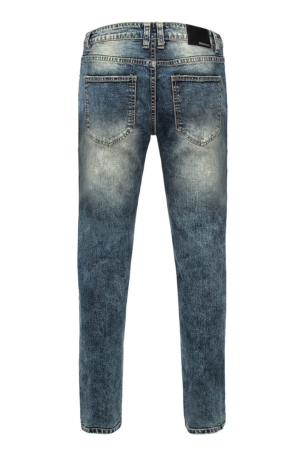 Patchwork Raw Hem Denim Jeans