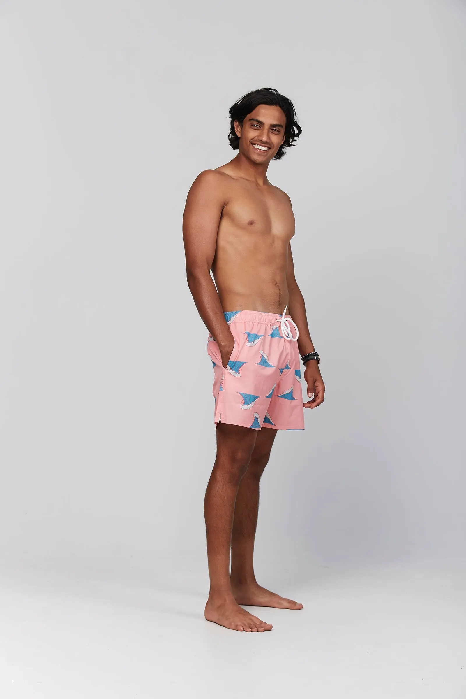 Peaks Beach Boardies Pink (100% recycled)