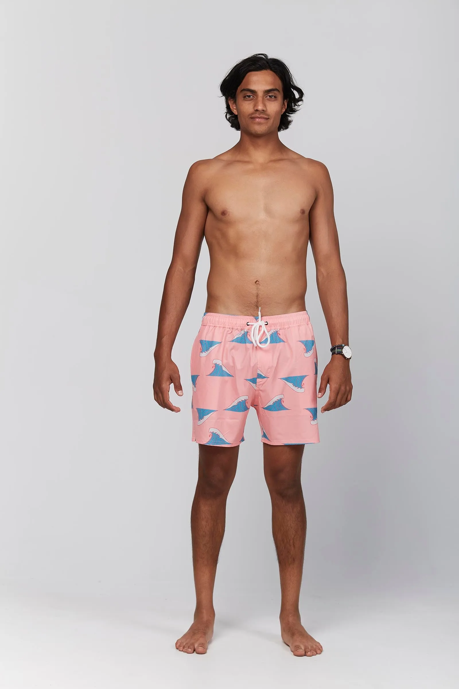 Peaks Beach Boardies Pink (100% recycled)