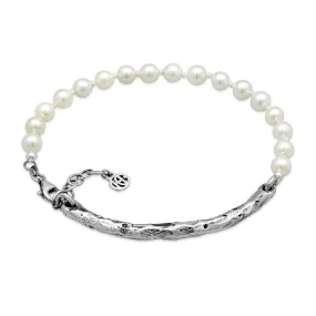 Perlen und Silber Armband