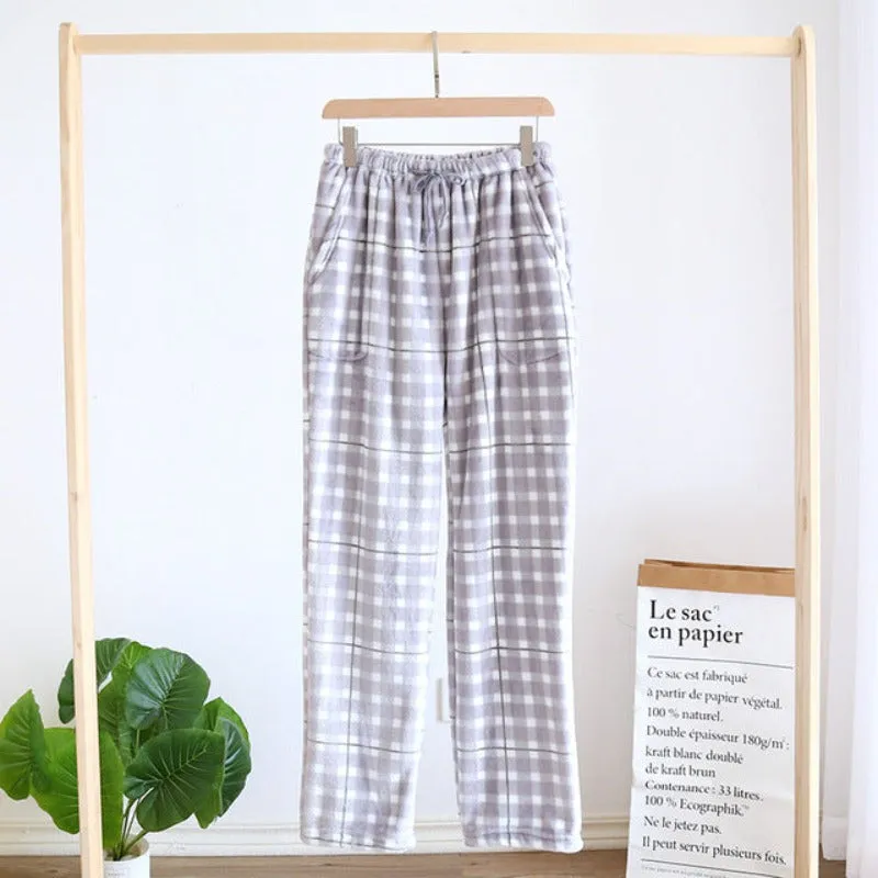 Plaid Men Trousers