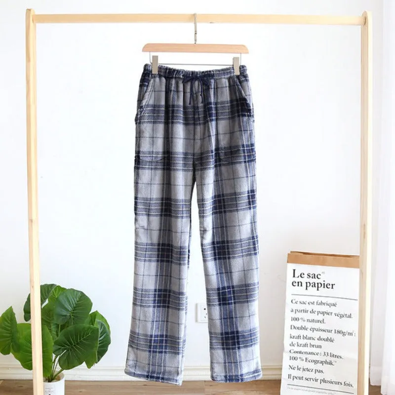 Plaid Men Trousers