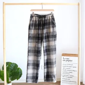 Plaid Men Trousers