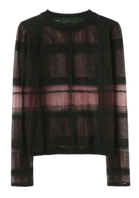 Plaid Trompe L'Oeil Pullover