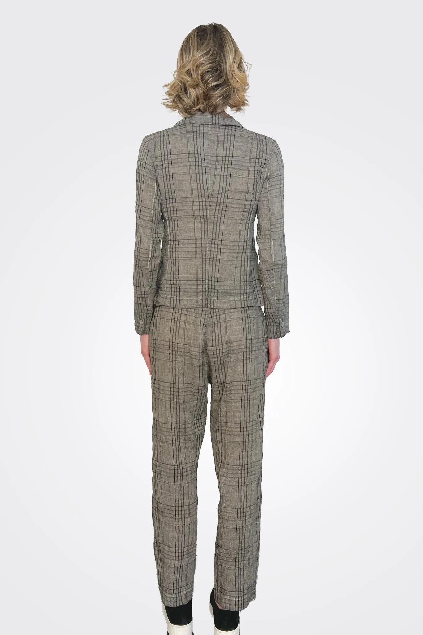 Plaid Trousers - Grey