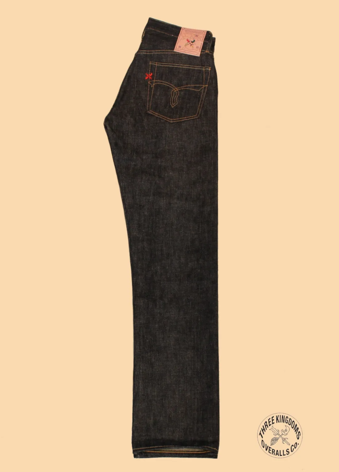 Premium 15.3oz. TK903 Relax Tapered Natural Indigo Selvedge Denim Pants - OW