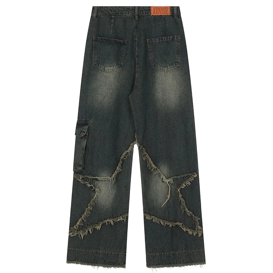 Raw Hem Star Jeans