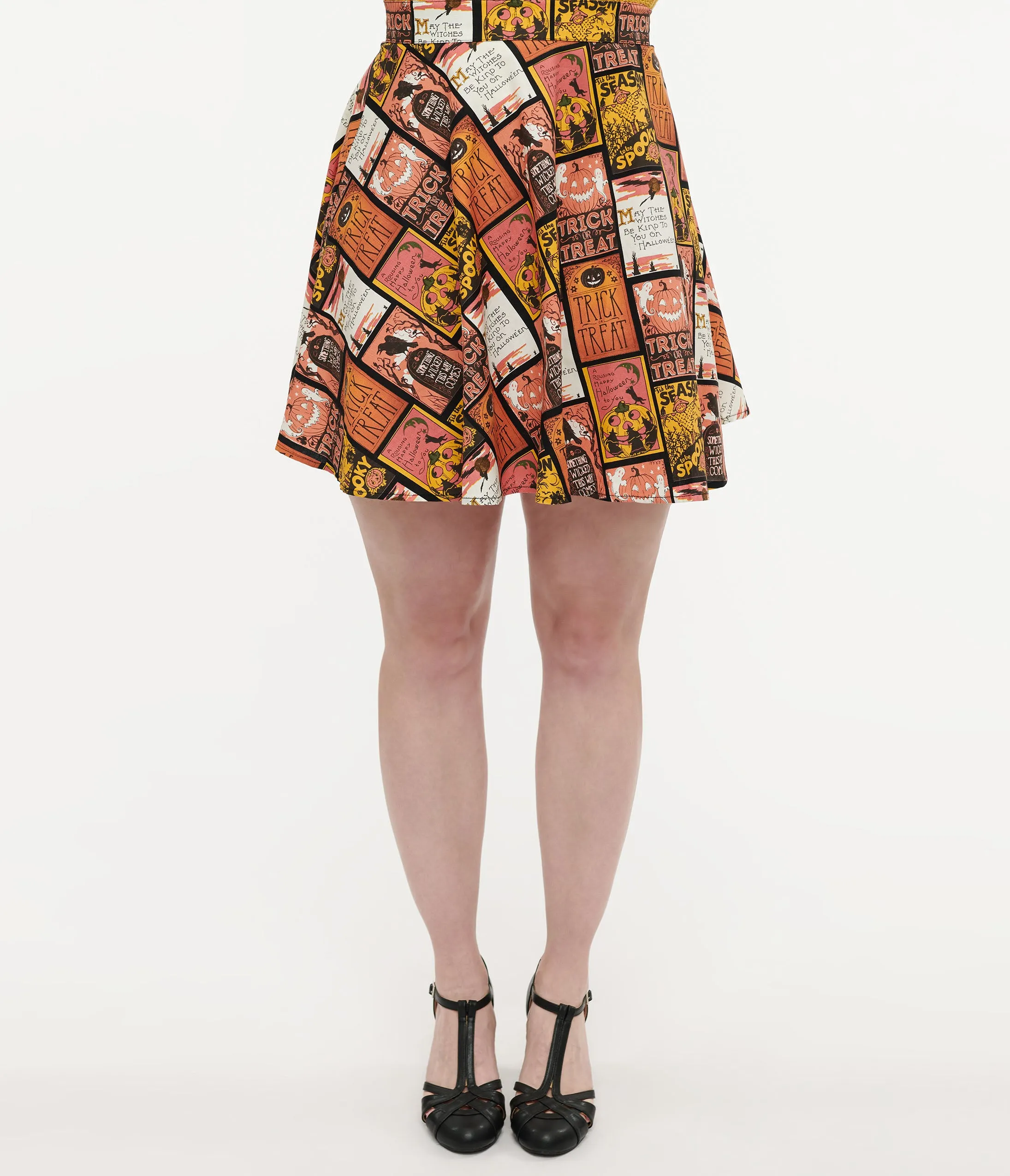 Retrolicious 1950s Trick or Treat Poster Skater Skirt