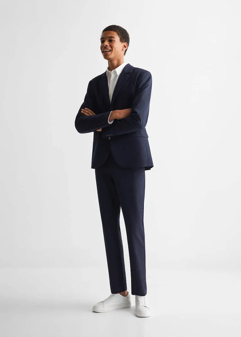 Slim fit suit trousers