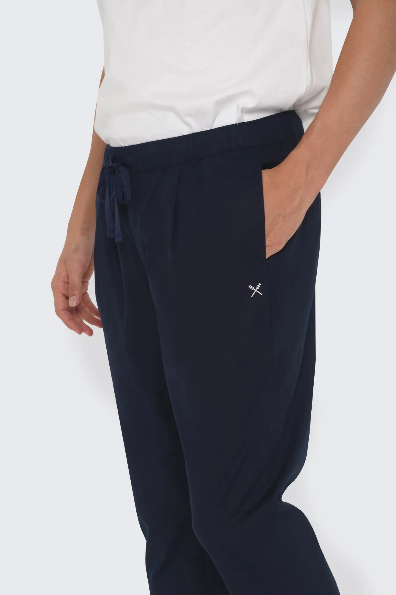 Slim Fit Woven Drawstring Trousers