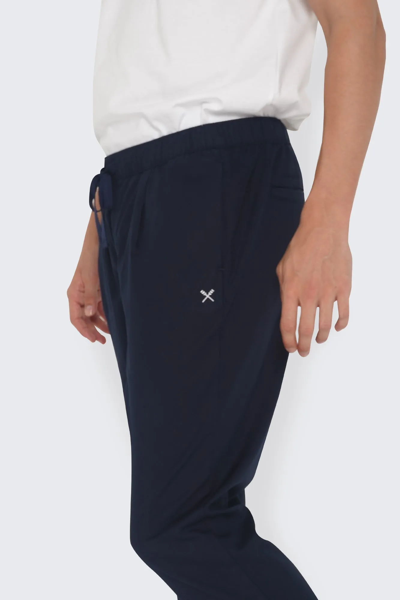 Slim Fit Woven Drawstring Trousers