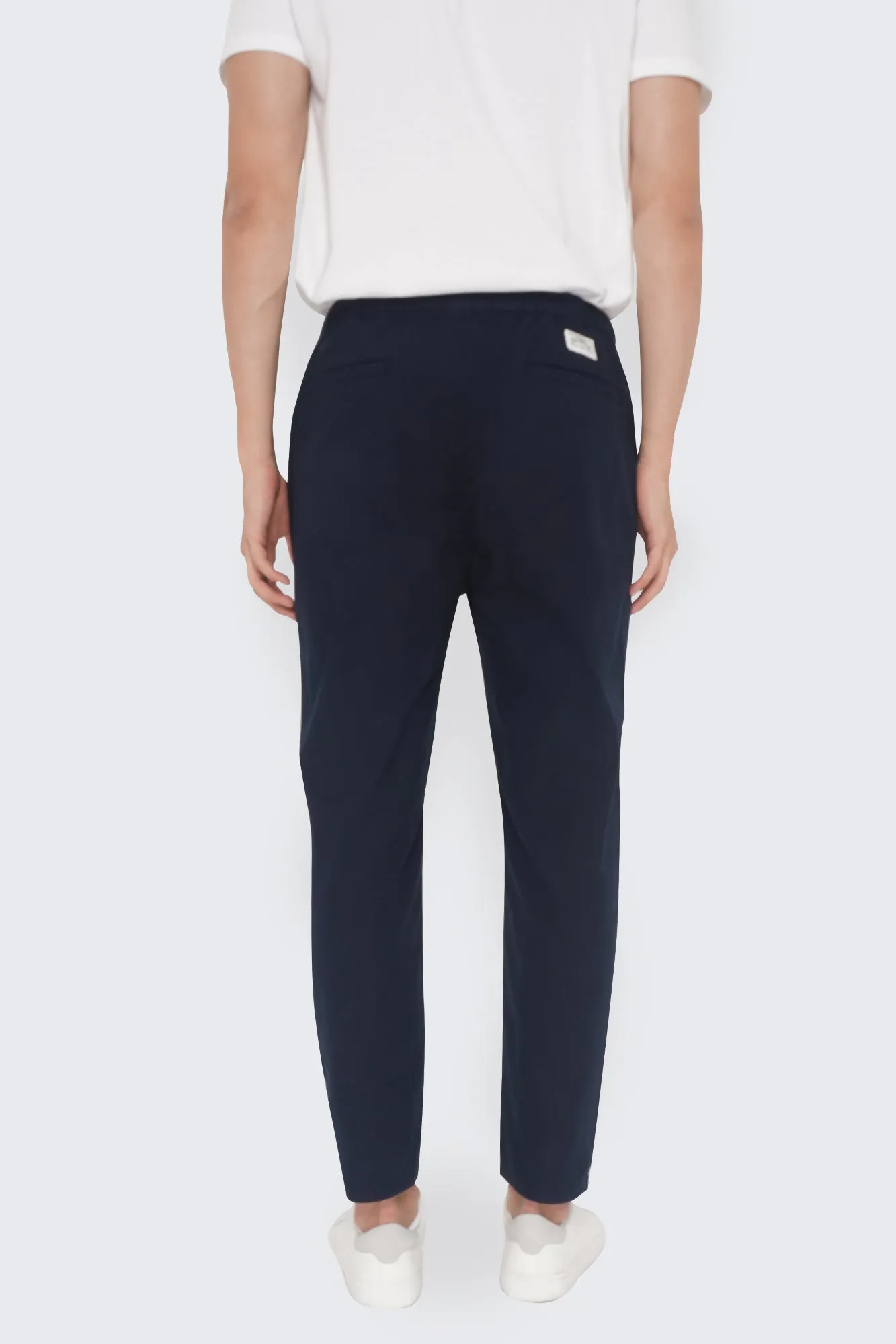 Slim Fit Woven Drawstring Trousers