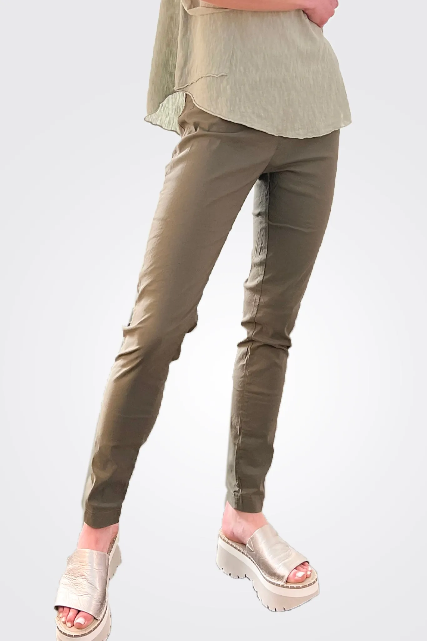 Slim Trousers - Olive