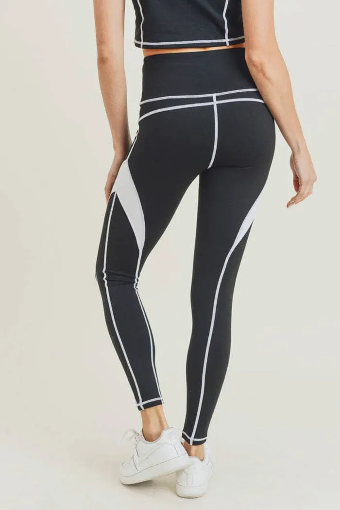 Splice Colorblock Highwaist Leggings