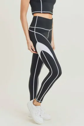 Splice Colorblock Highwaist Leggings