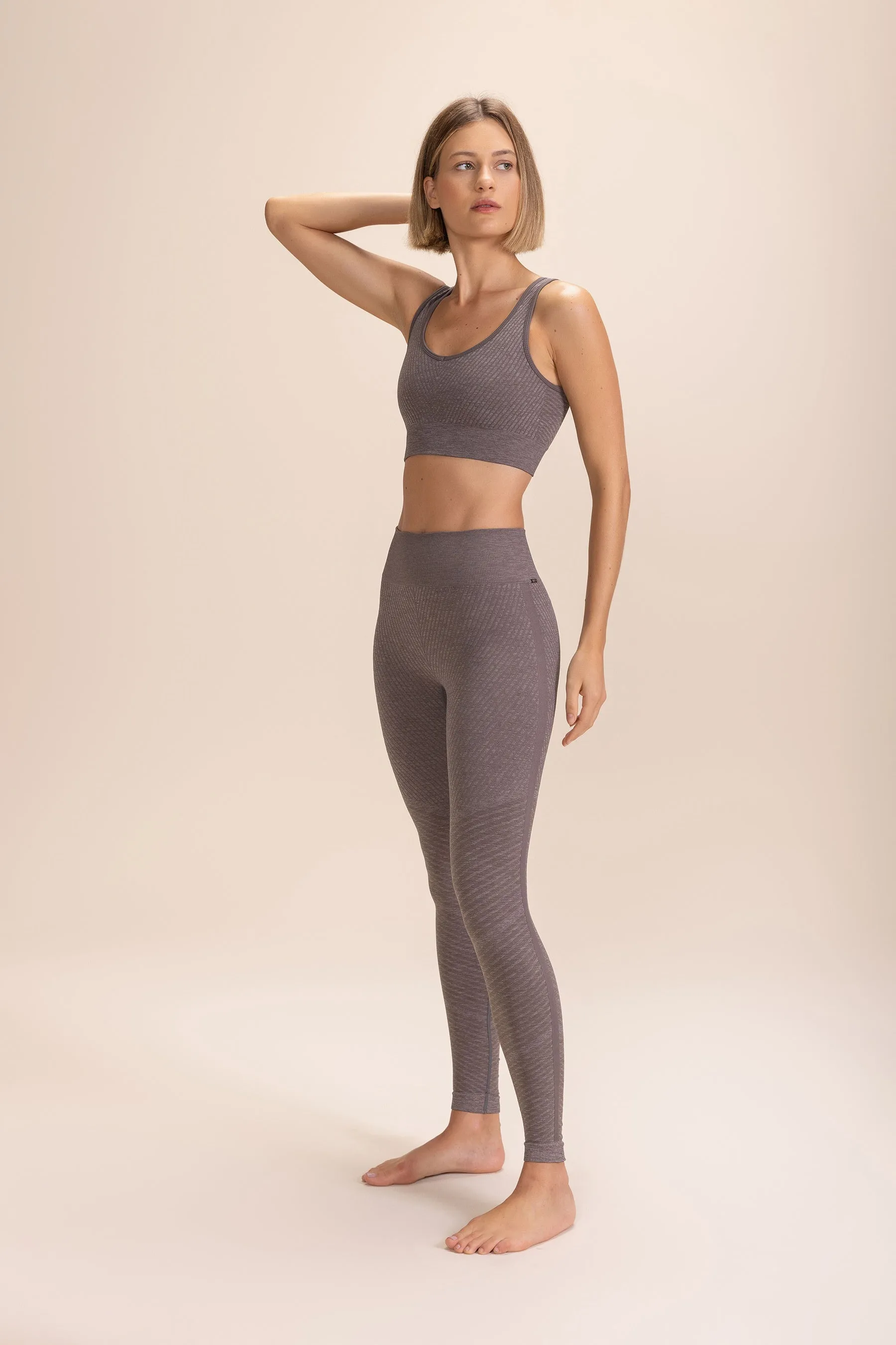 Stripe Seamless Stirrup Leggings