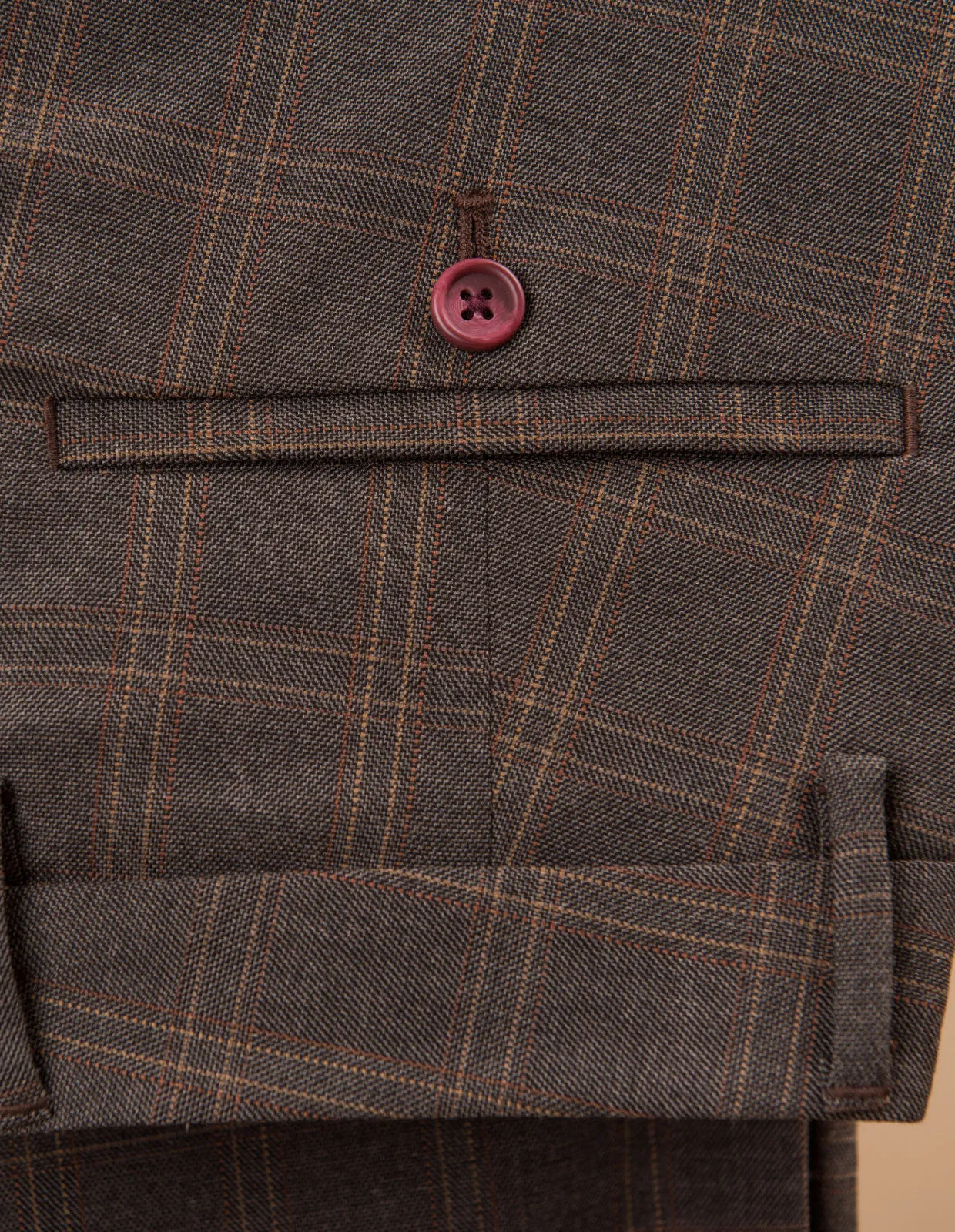 Super Stretch - Chestnut Stacked Plaid | Chino