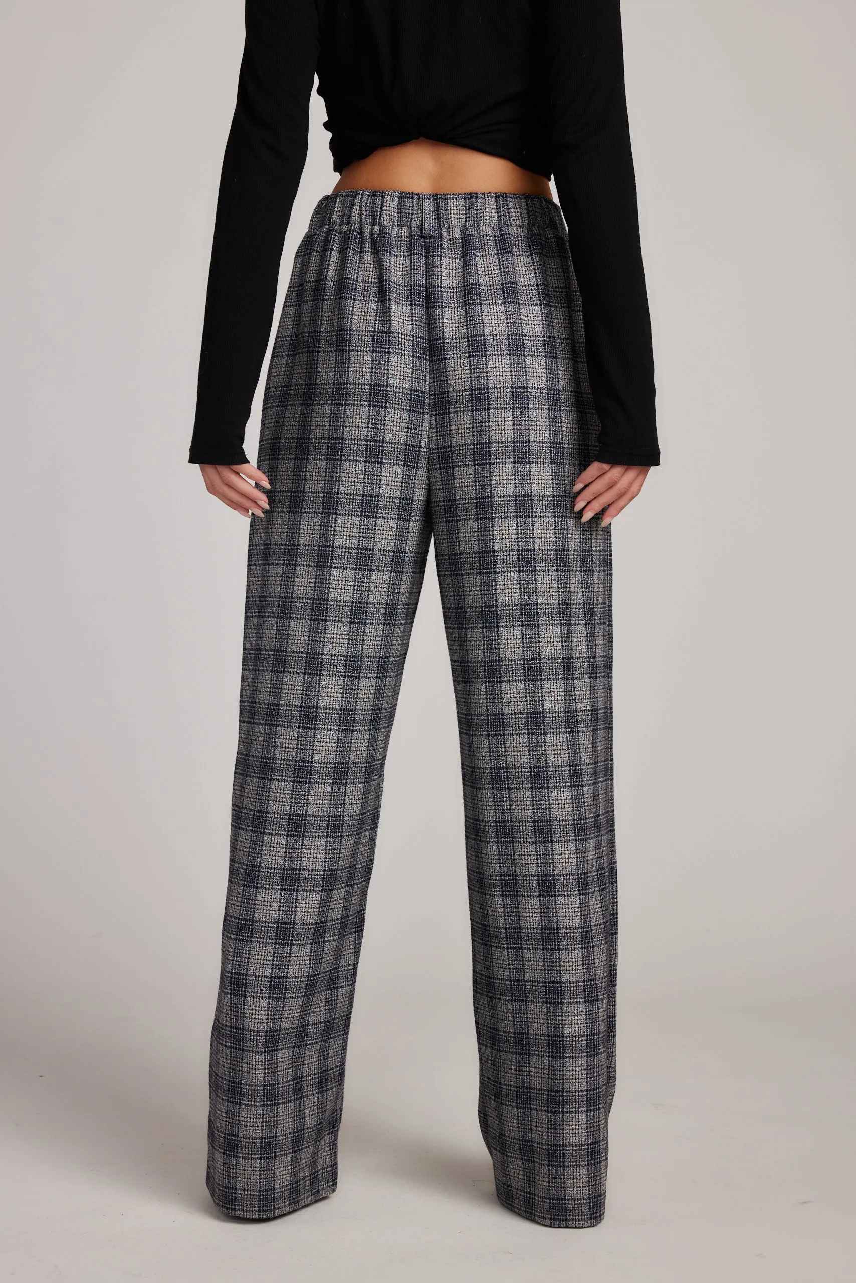 Thomas Grey Plaid Trousers