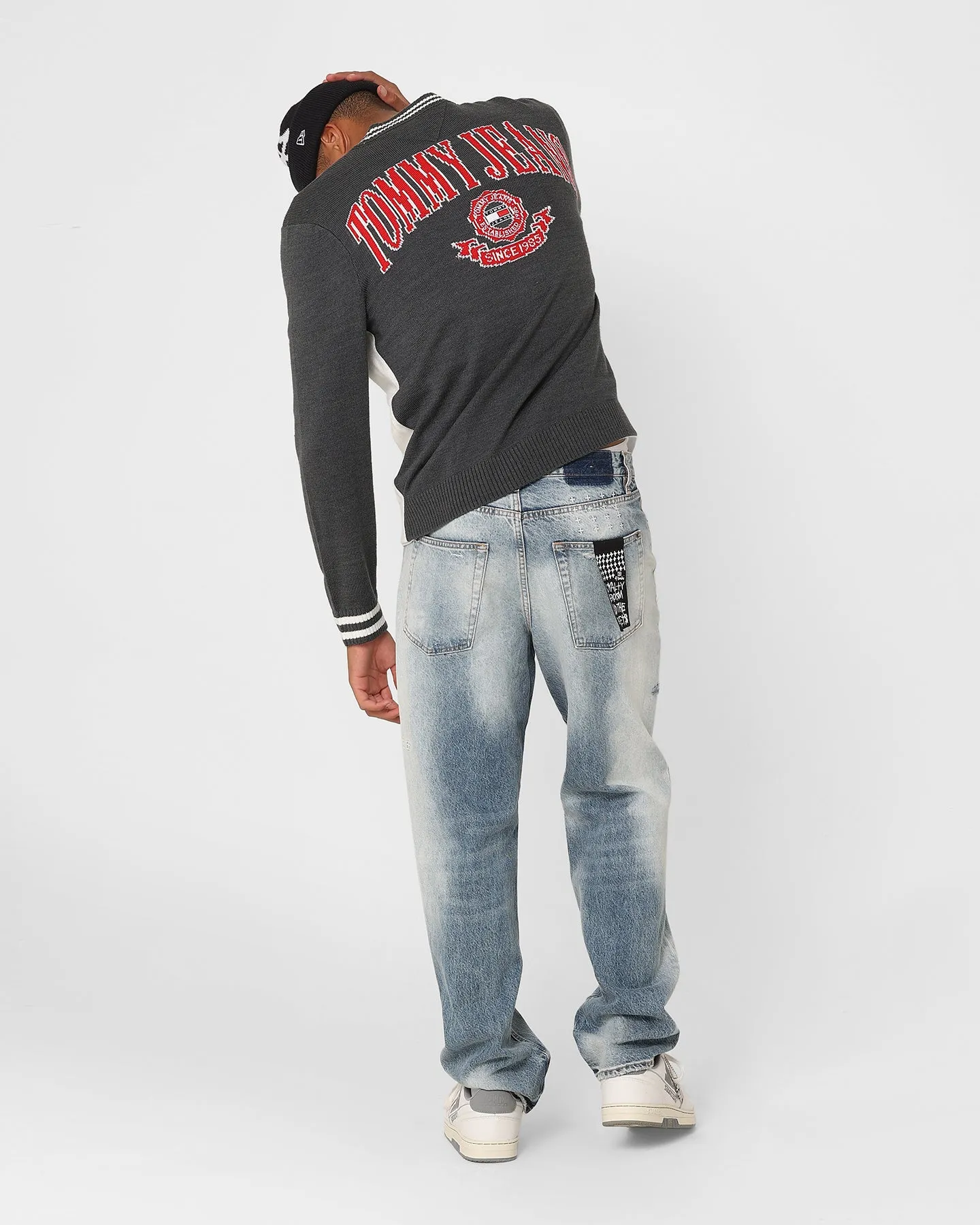 Tommy Jeans Relaxed Collegiate Cardigan Black/Multi