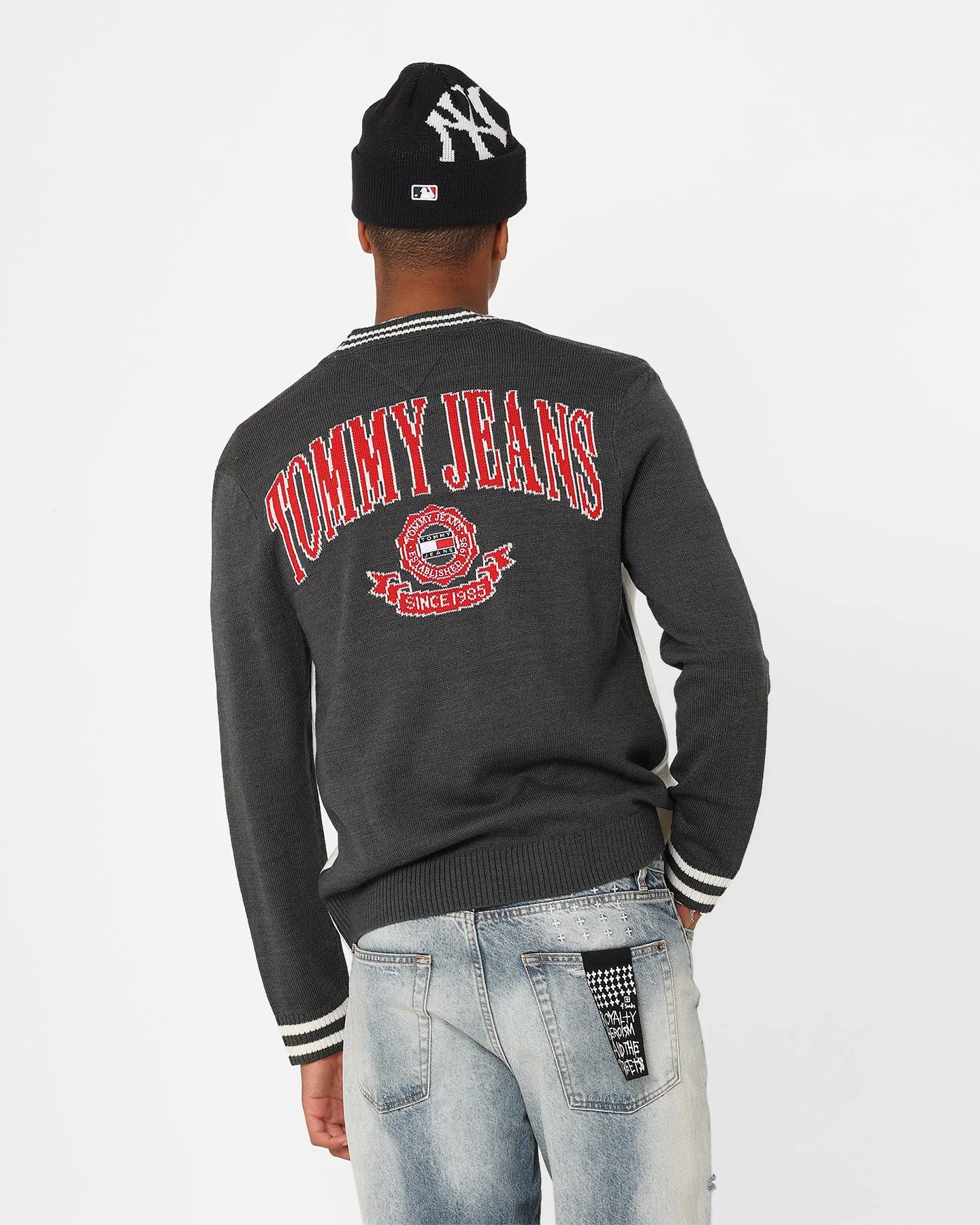 Tommy Jeans Relaxed Collegiate Cardigan Black/Multi