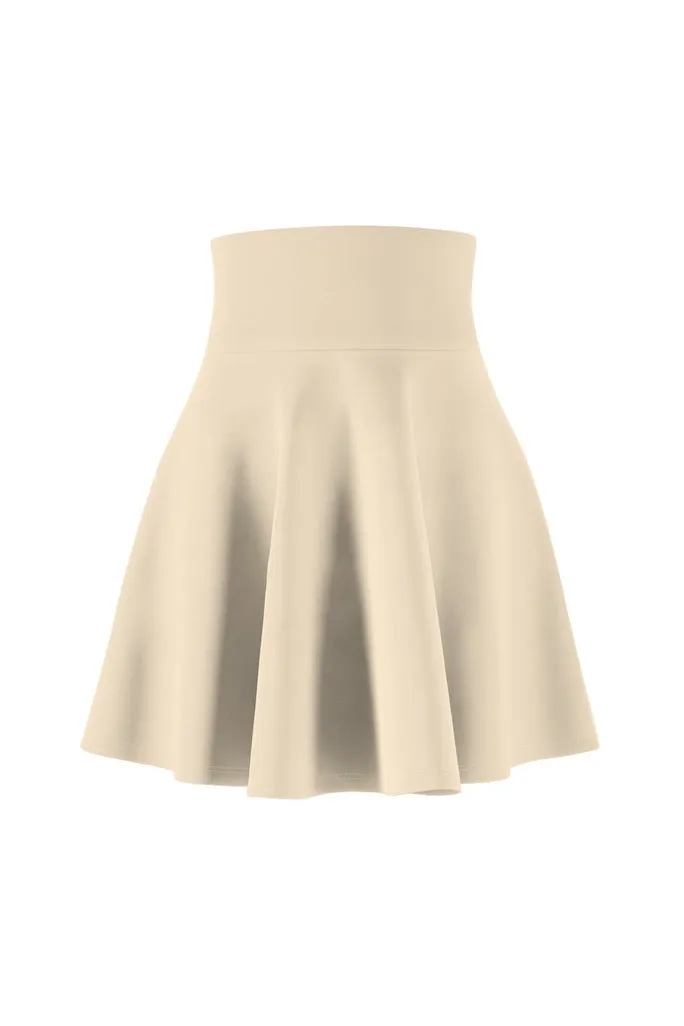 Wheat Colored Women's Skater Skirt