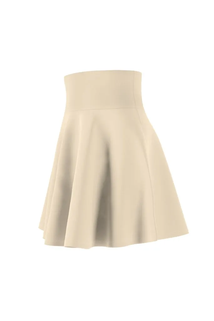 Wheat Colored Women's Skater Skirt