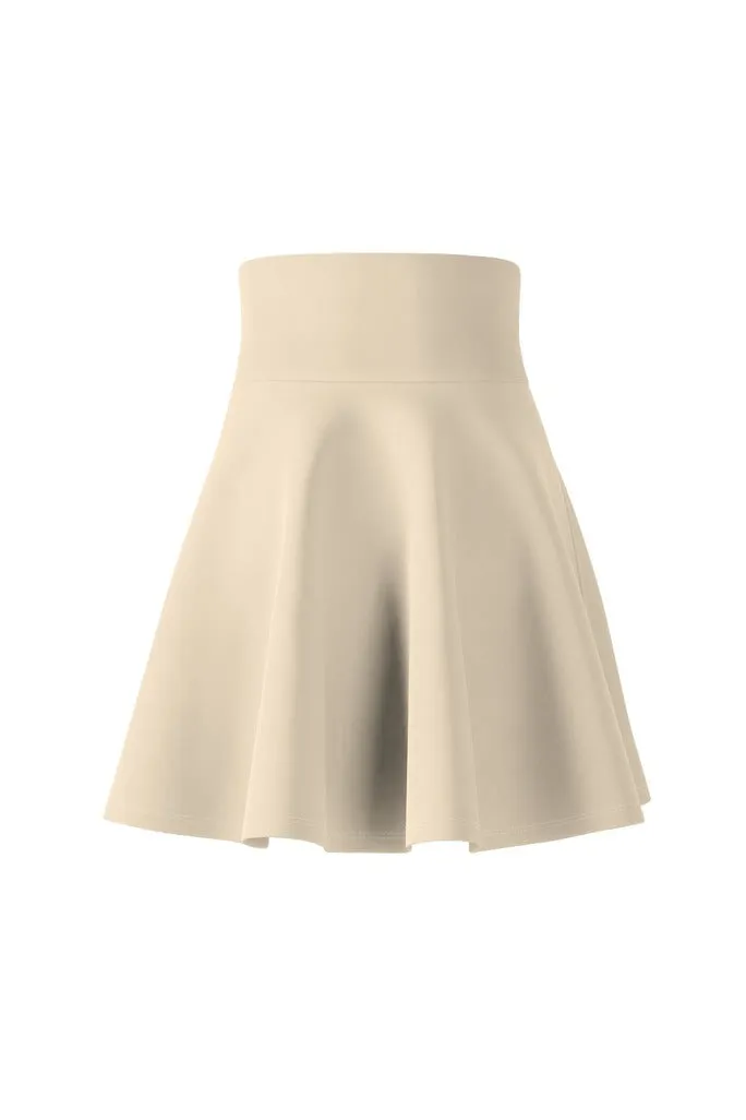 Wheat Colored Women's Skater Skirt