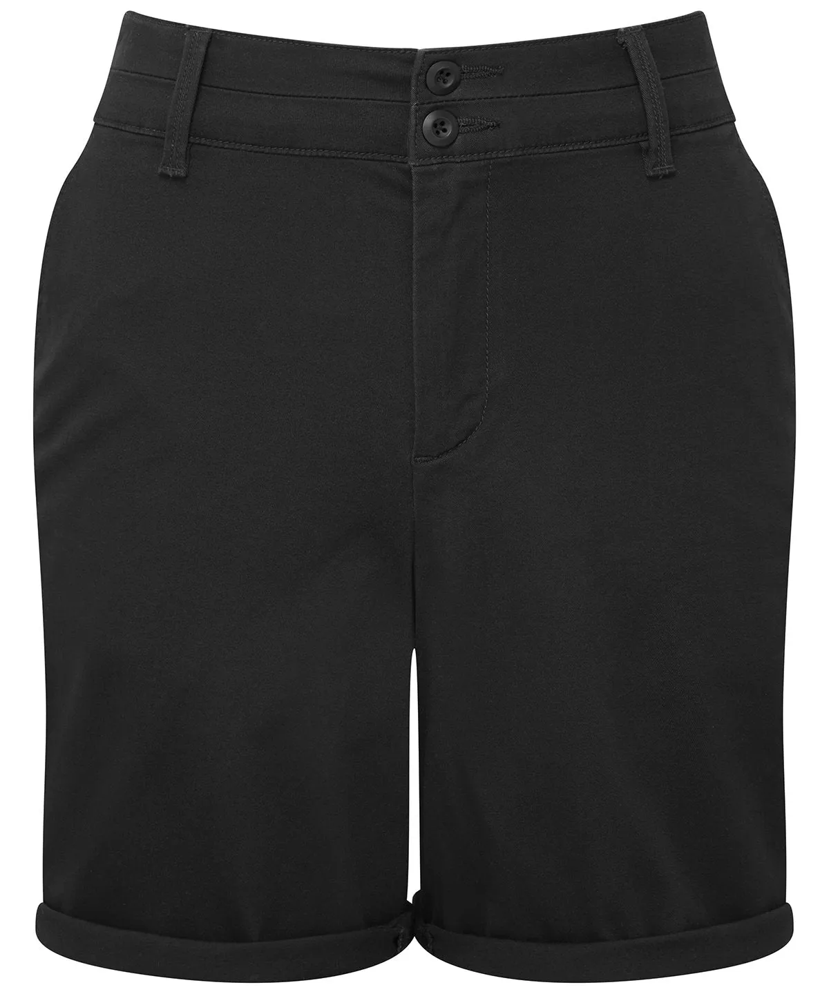 Womens lightweight chino shorts | Black