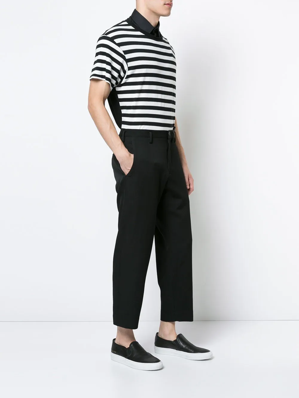 Wool Gabardine Slim Pants